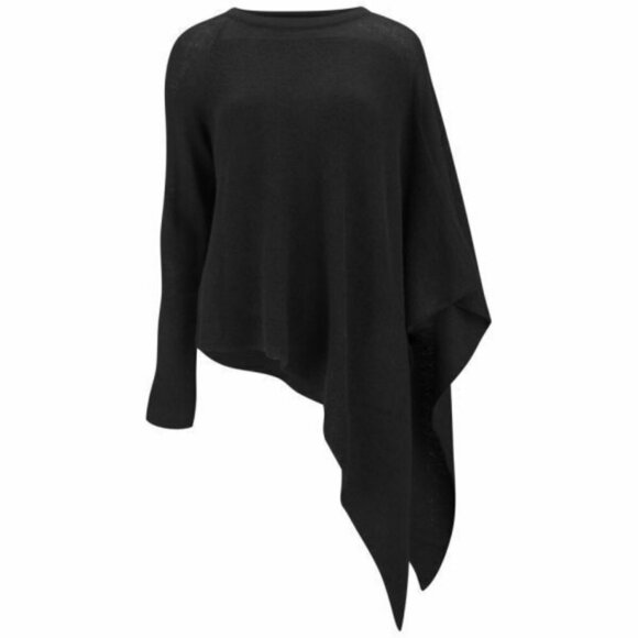 Helmut Lang Black Asymmetrical Poncho - Picture 3 of 11